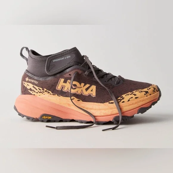 Hoka Brown and Orange Athletic Shoes - Picture 2 of 10